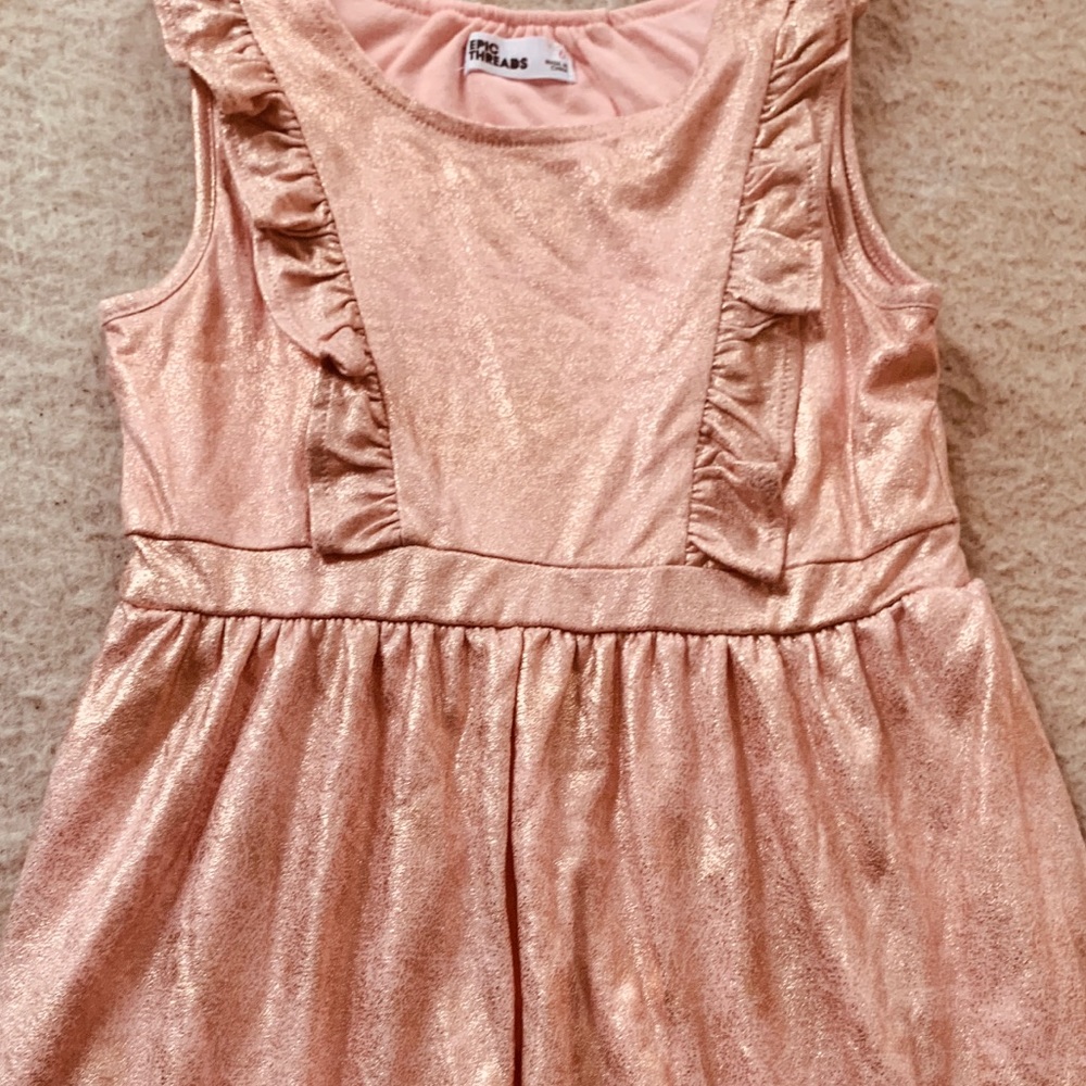 Epic Threads Young Girls blush metallic dress